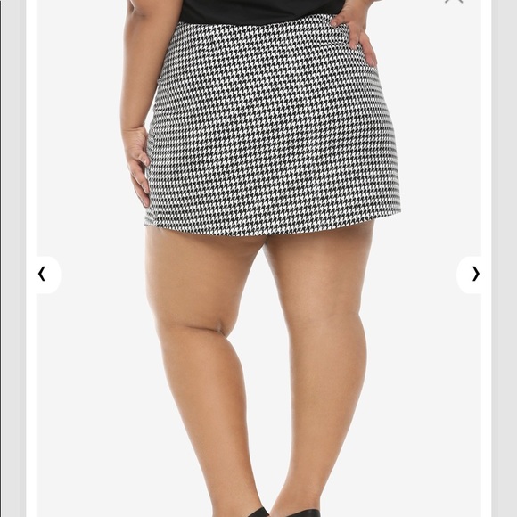 Hot Topic houndstooth zipper skirt Plus size - Picture 3 of 3